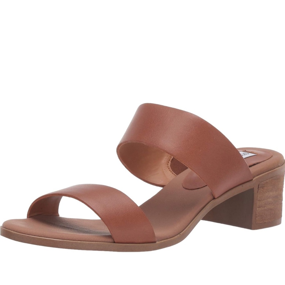 Steve Madden Leann leather  camel  Block Heel Sandals size 7